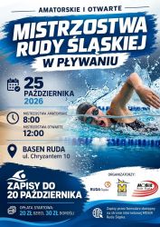 Amatorskie i Otwarte Mistrzostwa Rudy Śląskiej w Pływaniu - 25.10.2026r. Basen Kryty Ruda 1