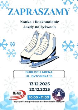 Lodowisko Burloch Arena - 13.12.2025 i 20.12.2025 godz.10-11.