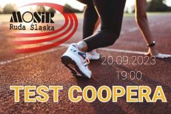 Test Coopera 20.09.2023 r. - godzina 19.00 Stadion Lekkoatletyczny Czarnoleśna.