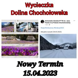 Wycieczka Krokusy - Dolina Chochołowska. Zmiana Terminu.