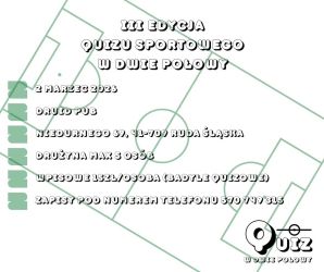 Zapraszamy Quiz Sportowy - W dwie połowy. 2 marca 2026r.