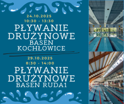 ZAWODY SZKOLNE: 29.10.2025 r. - na basenie krytym przy ul. Chryzantem 10